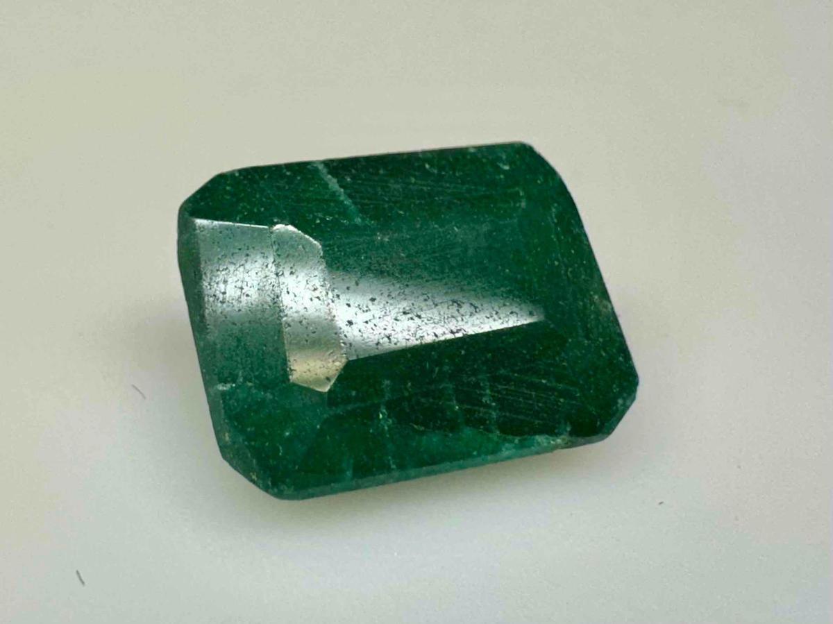 10.5ct Emerald cut Opaque Emerald Gemstone