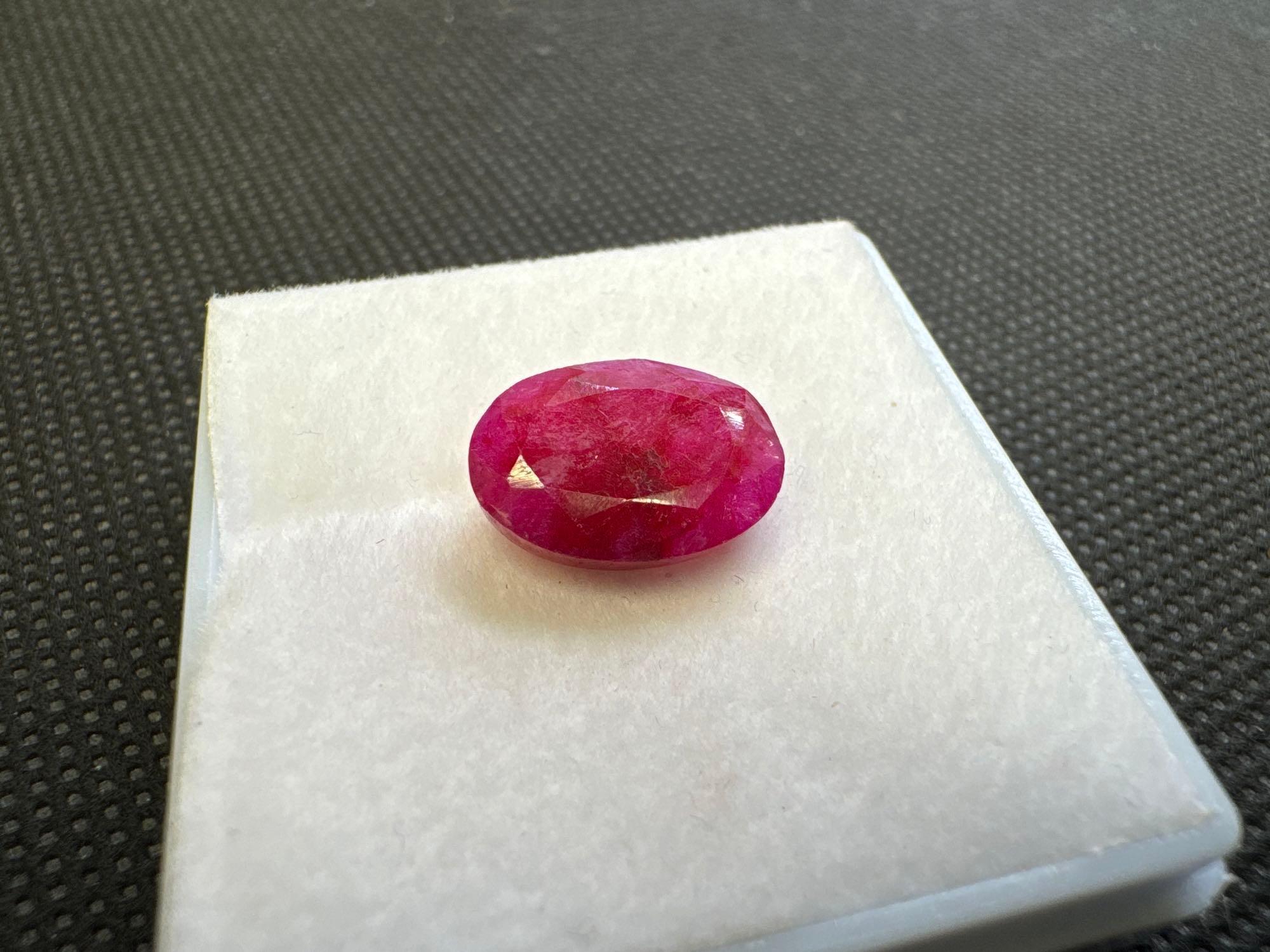 Red Oval Cut Ruby Gemstone 6.60ct