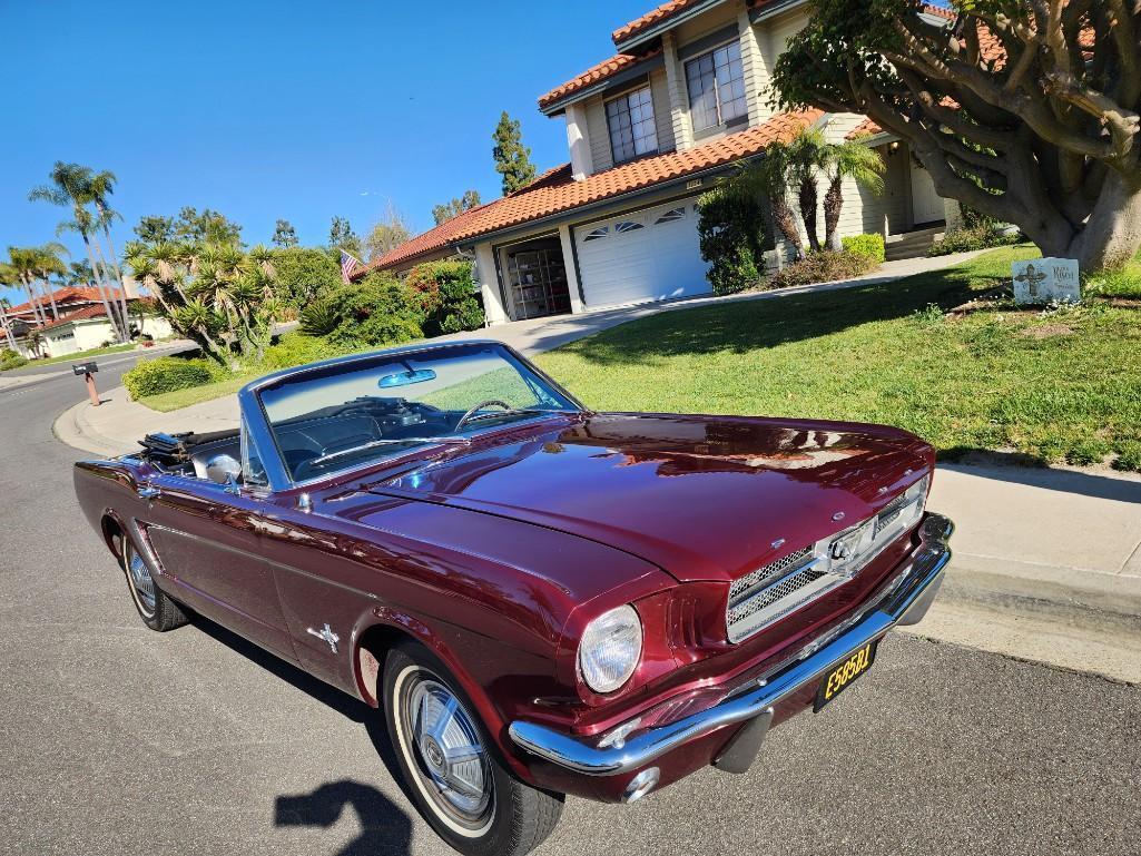 Running 1965 Convertible Ford Mustang Straight 6 cyl 200 CI VIN 5F08T711146