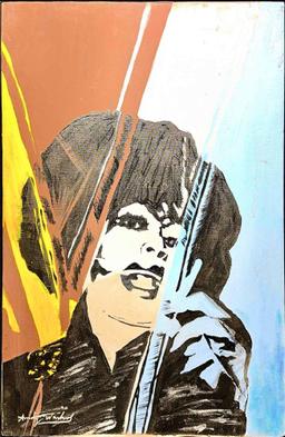 Andy Warhol Drag queen 1975 Signed AW Certification Paint on Canvas