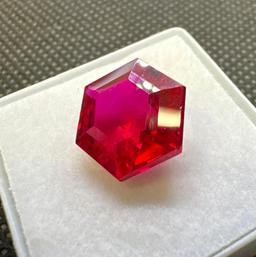 hexagon Cut Red Ruby Gemstone Stunning Color 7.90Ct