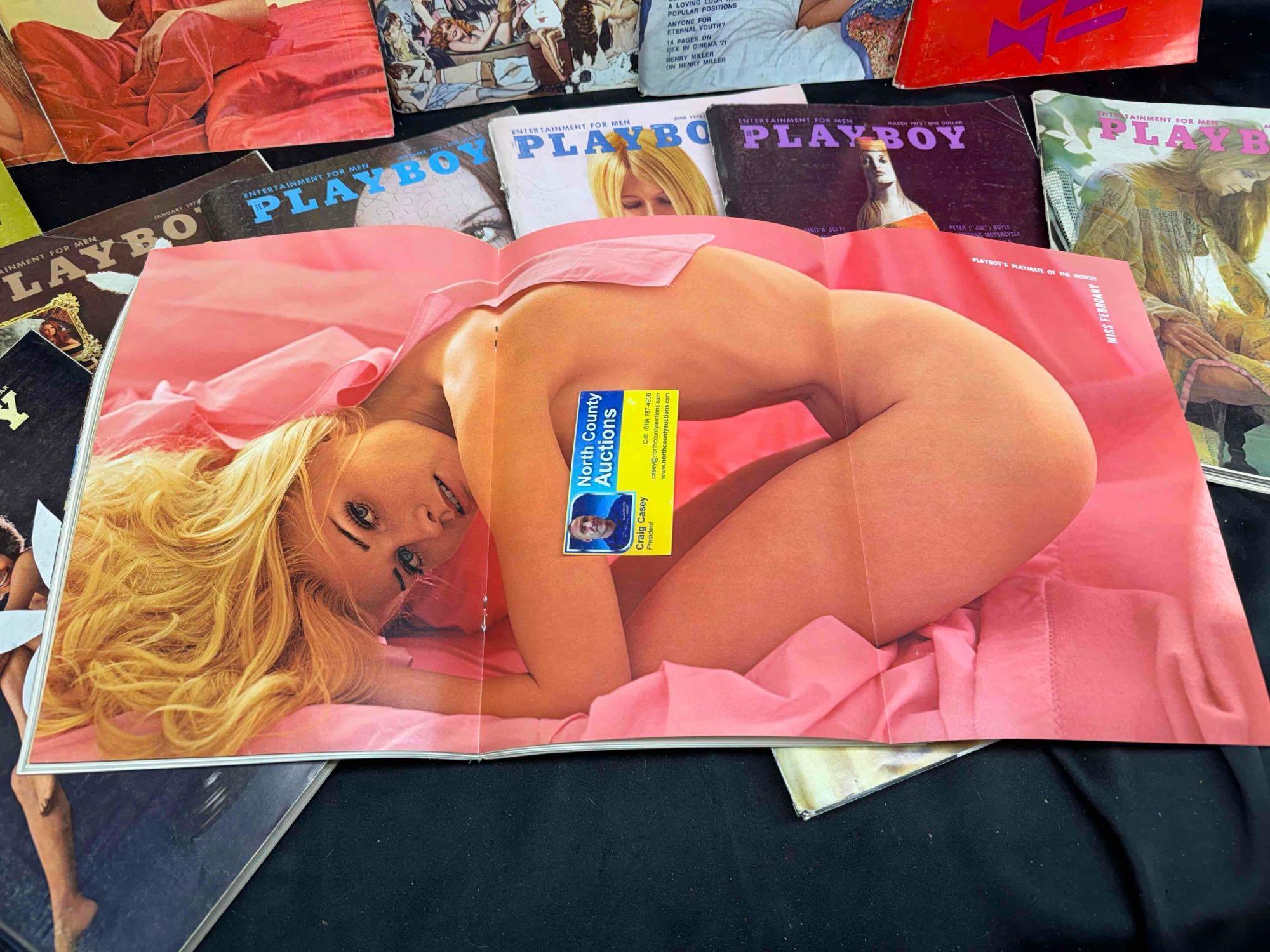 14 Vintage Playboy Magazines 1970-1972 Centerfolds