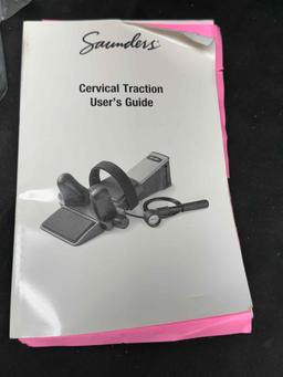Saunders Cervical Traction Device with Case and Instruction Manual