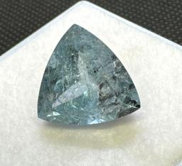 Trillion Cut Blue Aquarium Gemstone 10.70ct