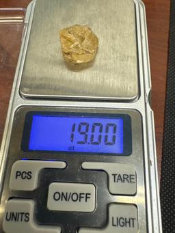 Raw Uncut Citrine Gemstone 19.00 CT