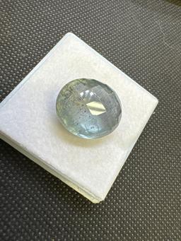 Oval Cut Blue Aquarium Gemstone 20.75ct