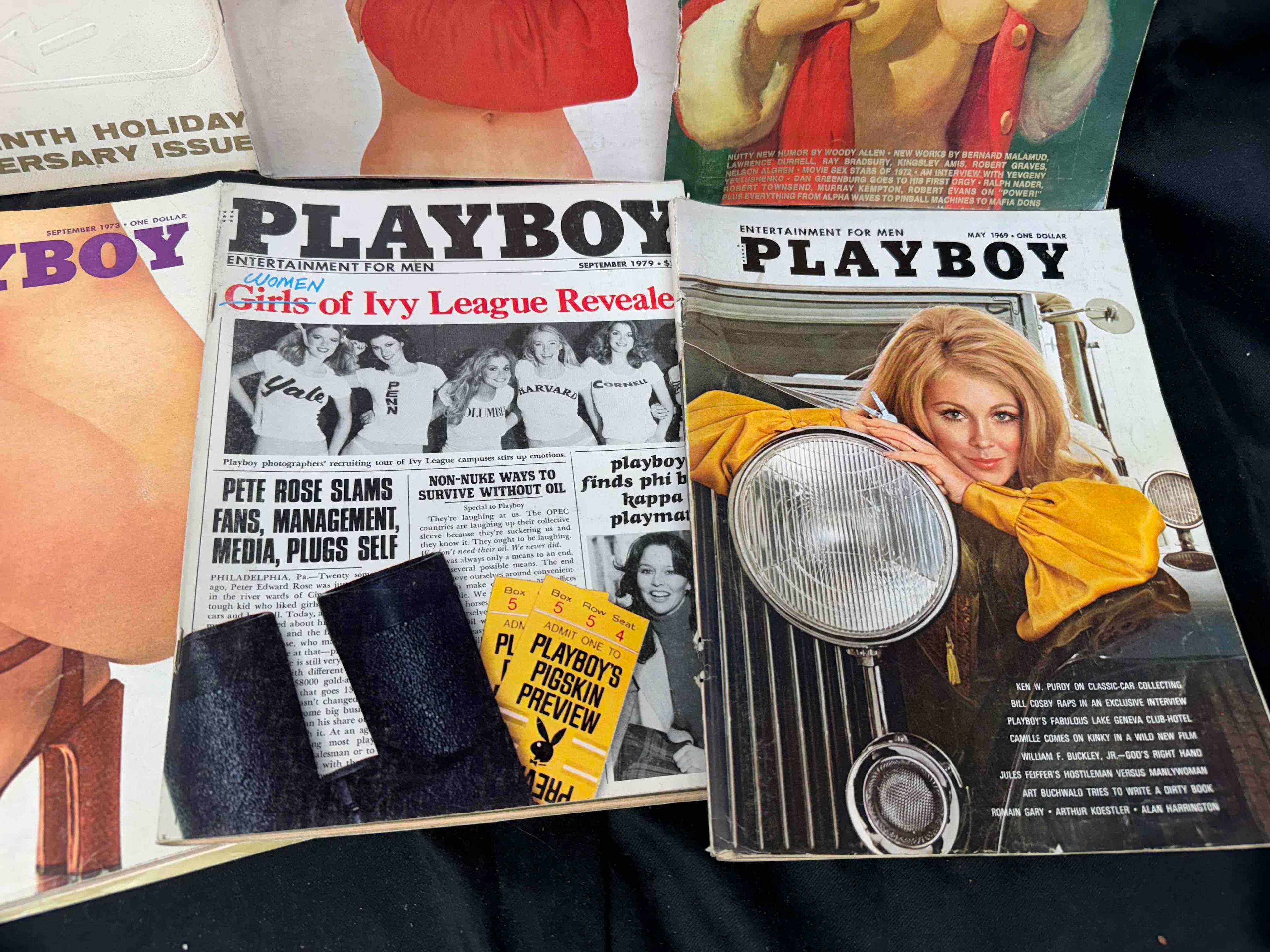 12 Vintage 1960s-1970s Playboy Magazines Fifteenth Anniversary Centerfolds