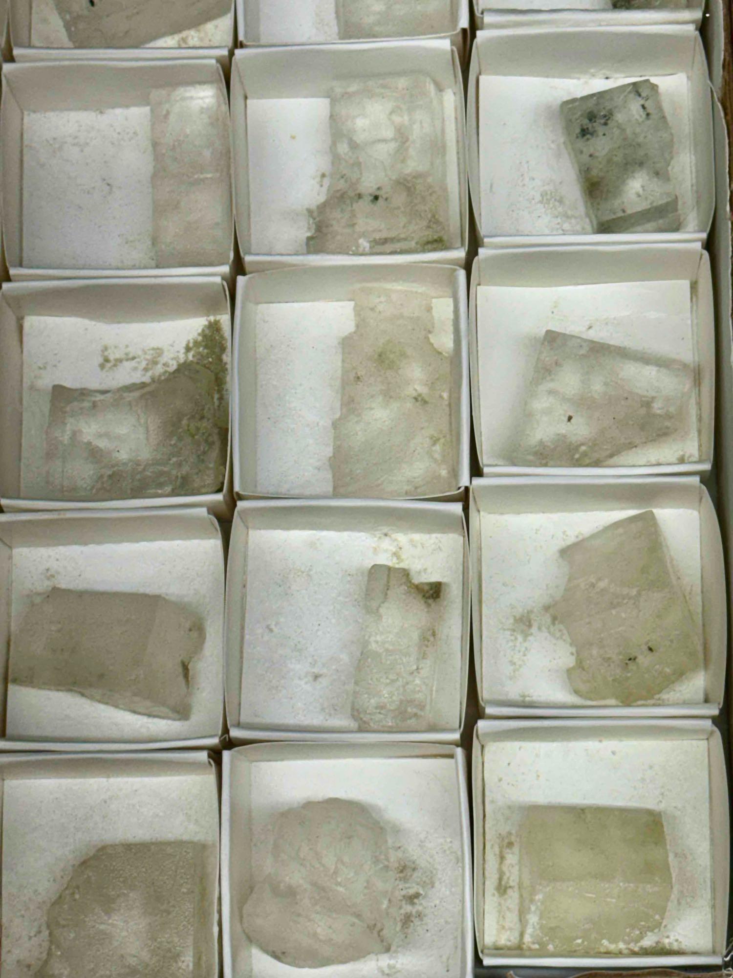 Flat of Halite Mineral Specimens