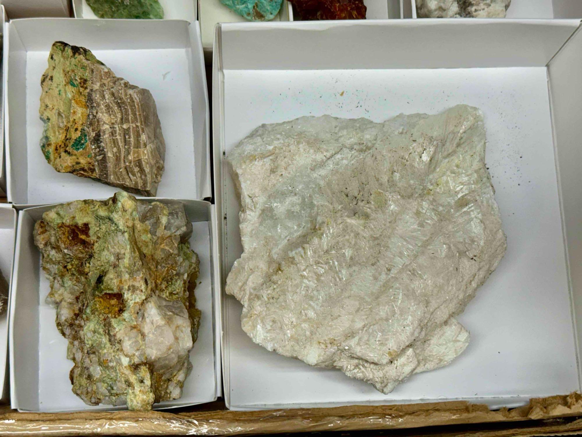 Flat of Assorted Mineral Specimens