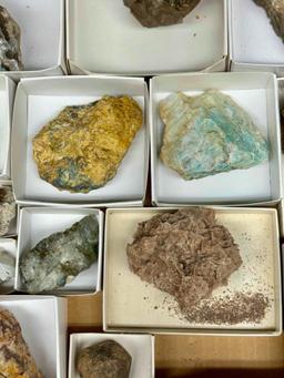 Flat of Assorted Mineral Specimens