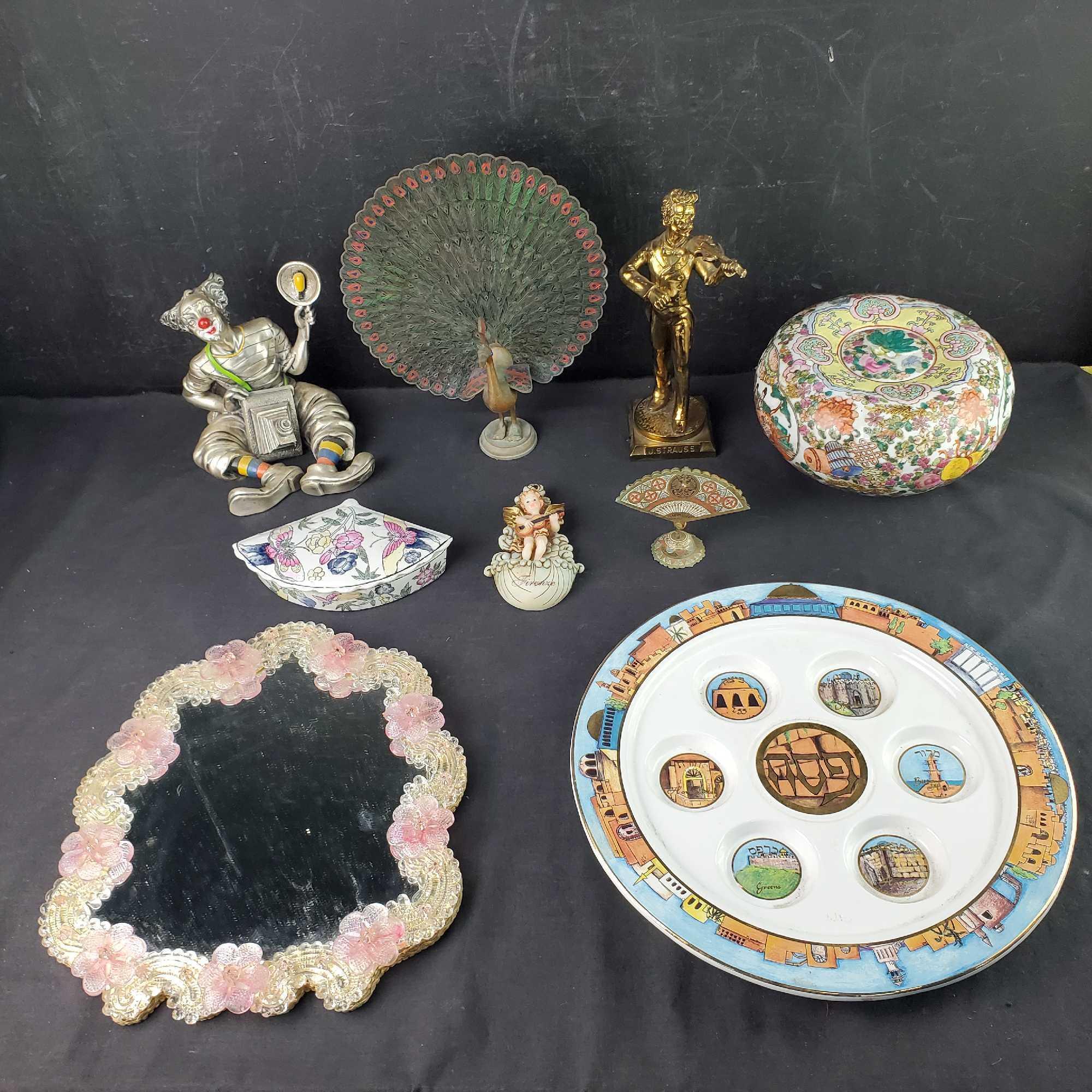 Box Misc. decoratives ceramics figurines mirror etc.