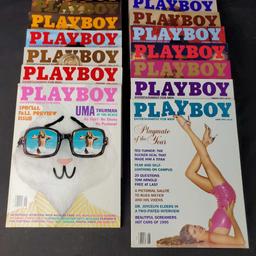 Box of approx. 20 Playboy adult entertainment magazines 1995-1997
