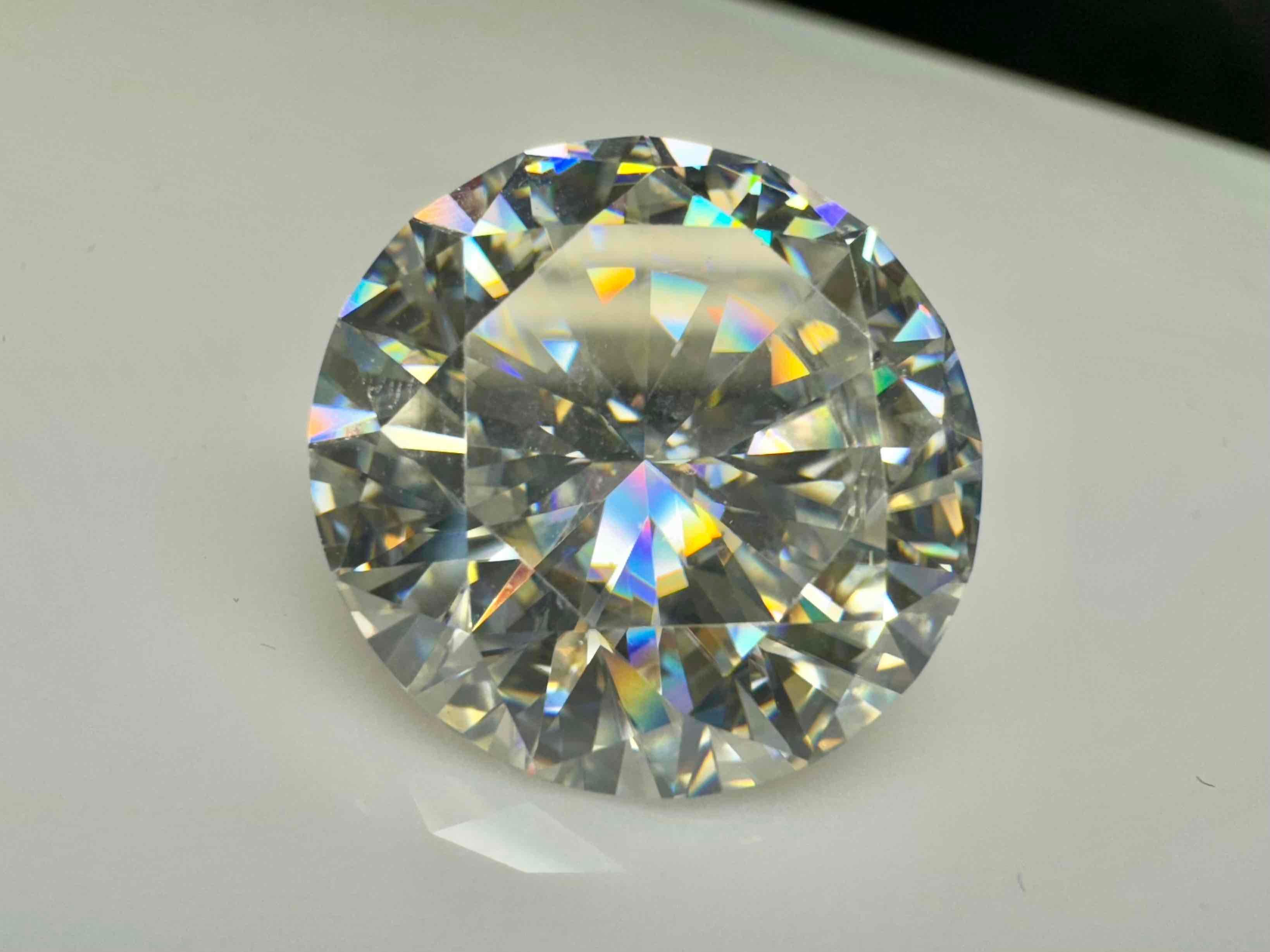 25.4ct Brilliant Cut Moissanite Gemstone with GRA Certificate