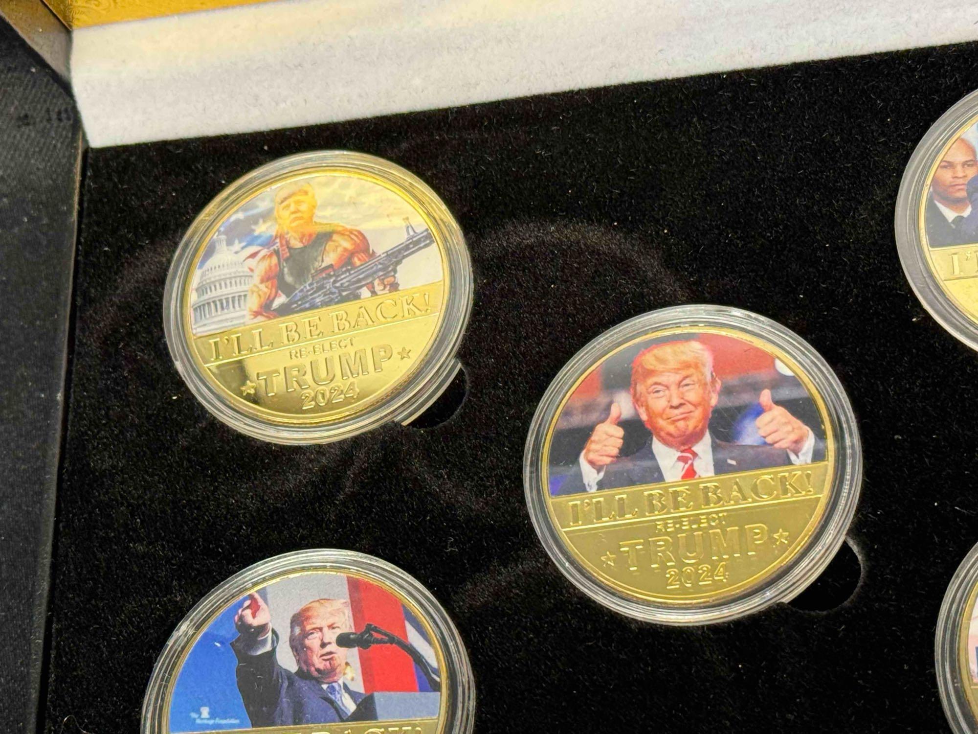 24k Gold Plated Trump Coins
