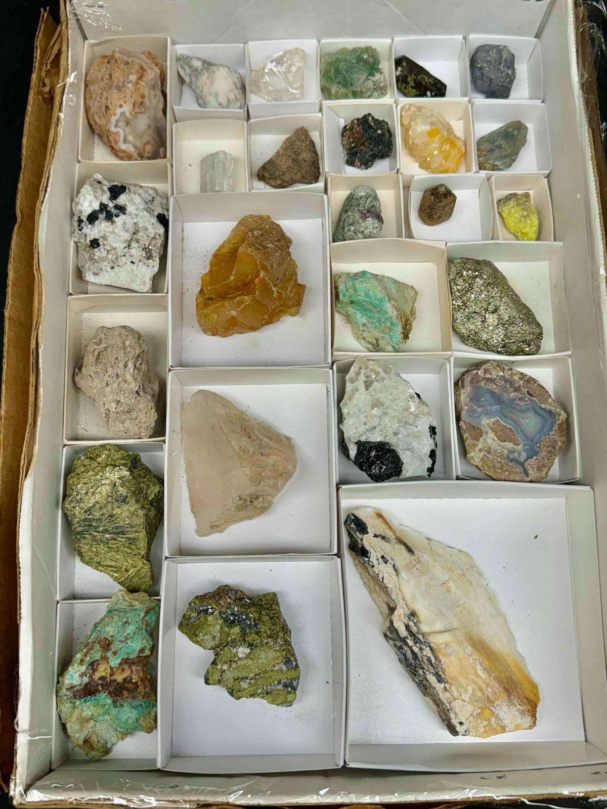 Box of Assorted Mineral Specimens