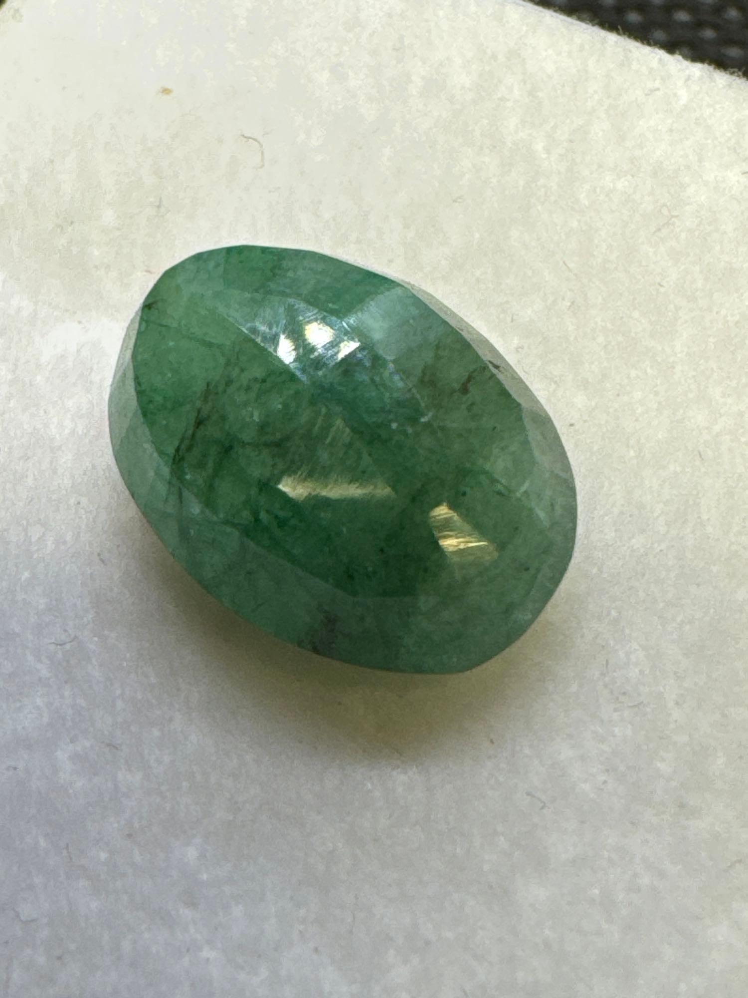 Oval Cut Green Emerald Gemstone 5.60ct