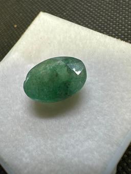 Oval Cut Green Emerald Gemstone 5.60ct