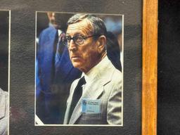 John Wooden Framed Shadowbox Photo Display Signed with COA