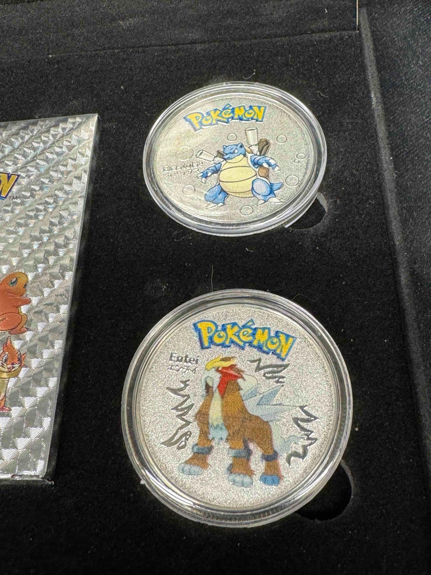 Pokemon Collector Coins and Foil Card Deck set