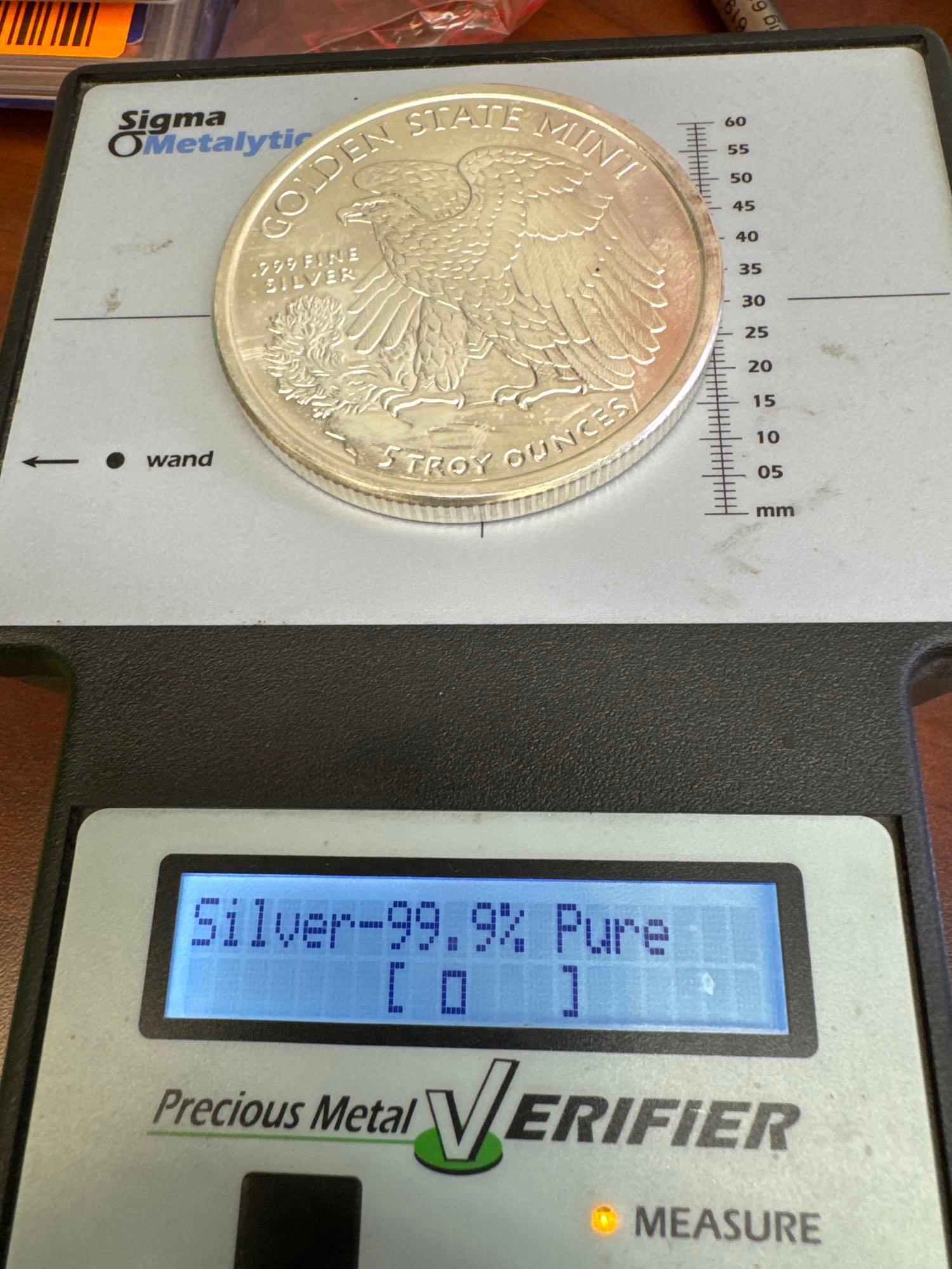 5 Troy Oz .999 Fine Silver American Eagle Walking Liberty Bullion Coin