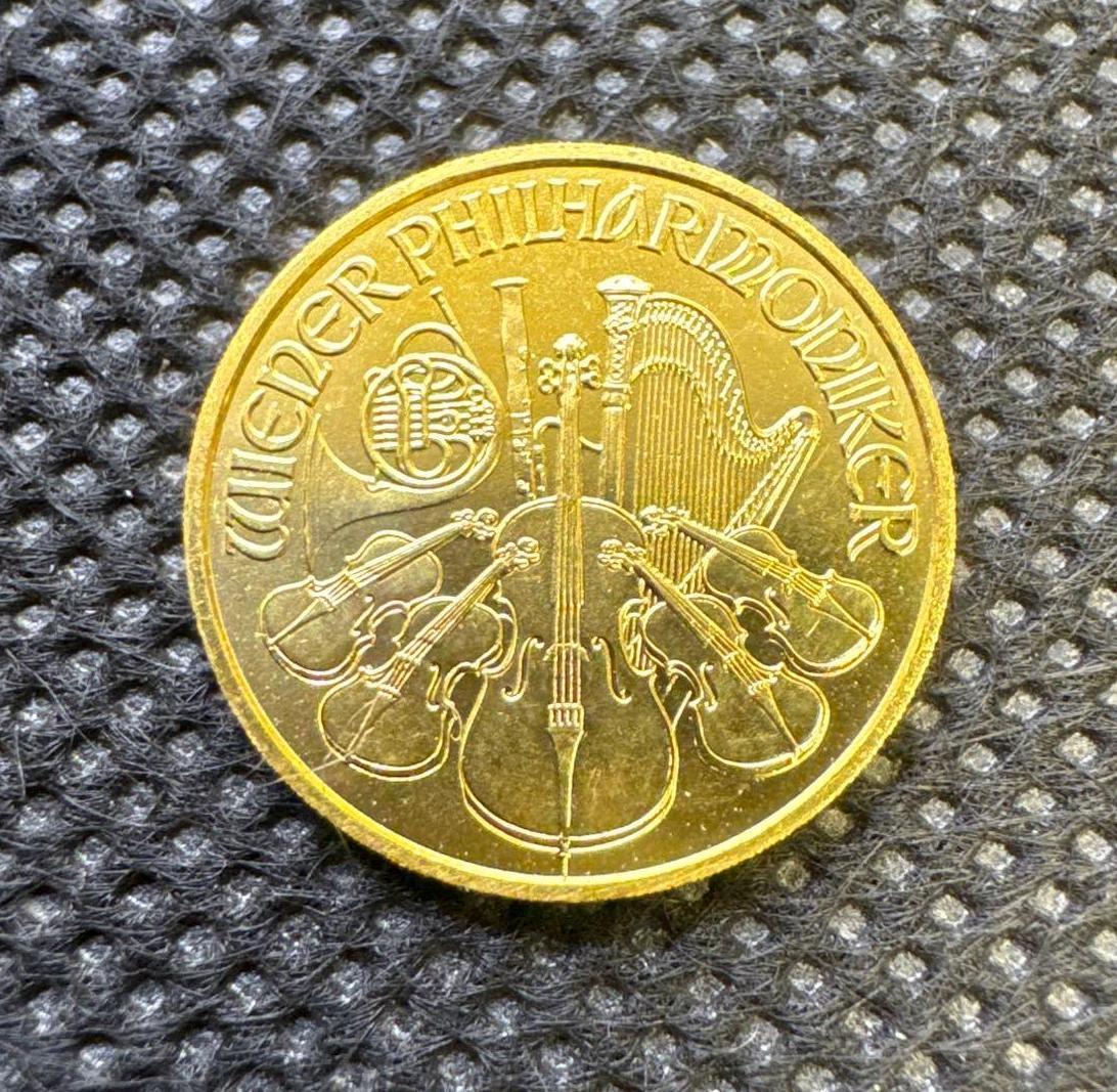 2013 1/10 Oz 999.9 Fine Gold Philharmonic Bullion Coin 10 Euro 3.14 Grams