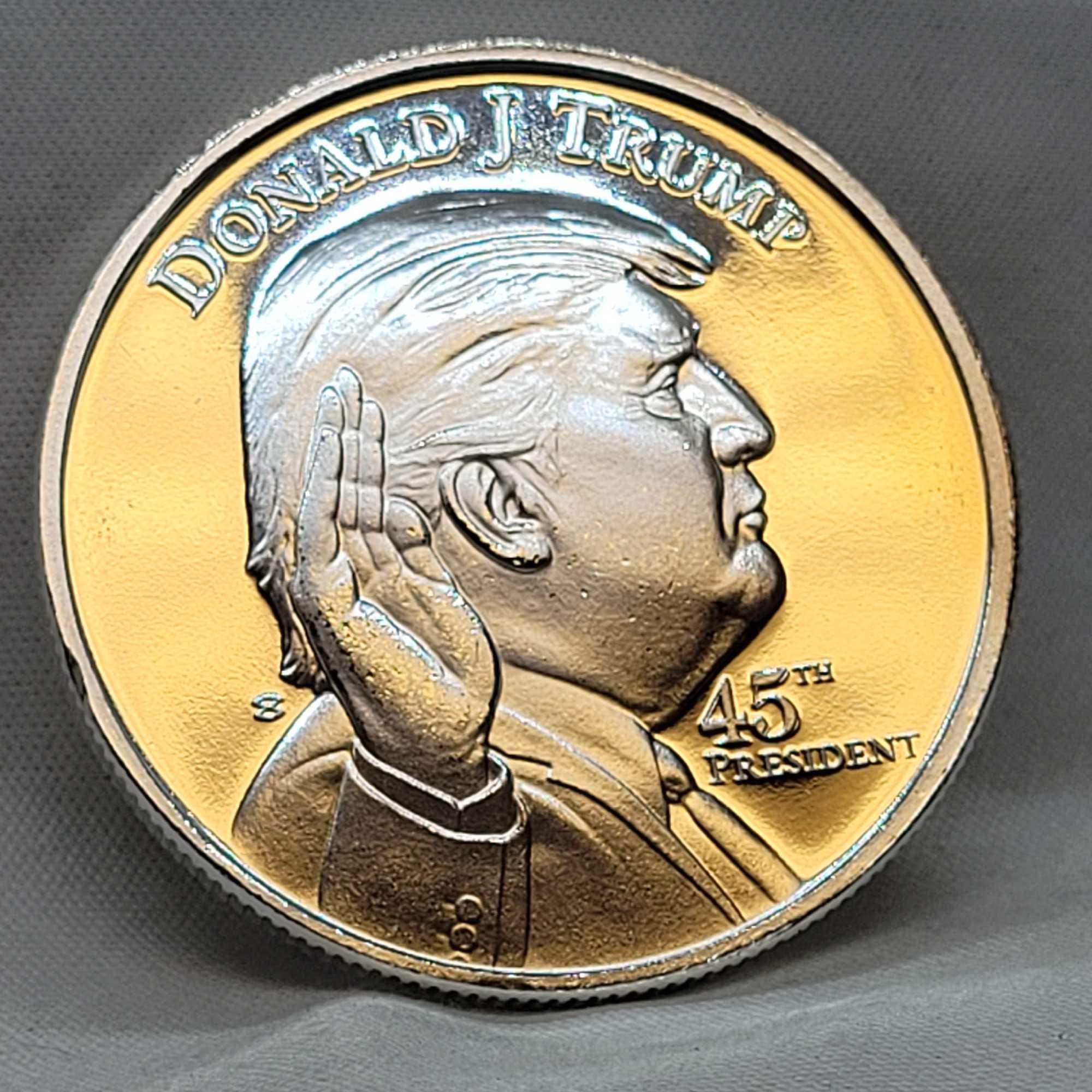 1 Troy Oz .999 Fine Silver Donald Trump White House Round Coin