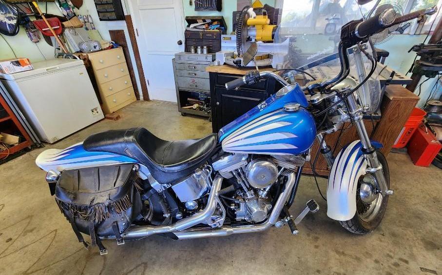 1985 Harley FXST running