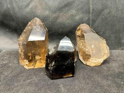 Lot of 3 Smoky Quartz Crystal Spires Brasil