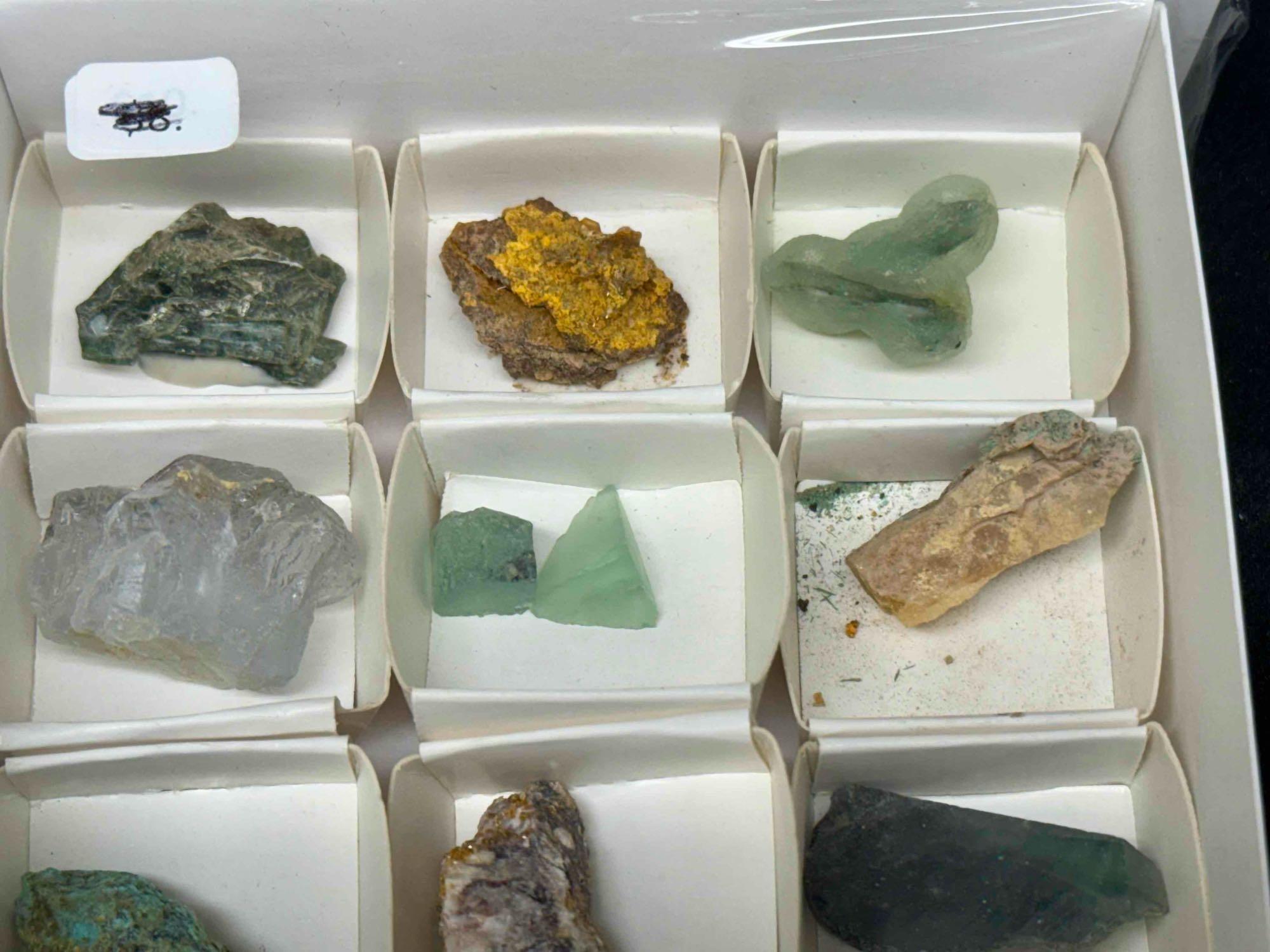 4 Small Flats of Mineral Specimens