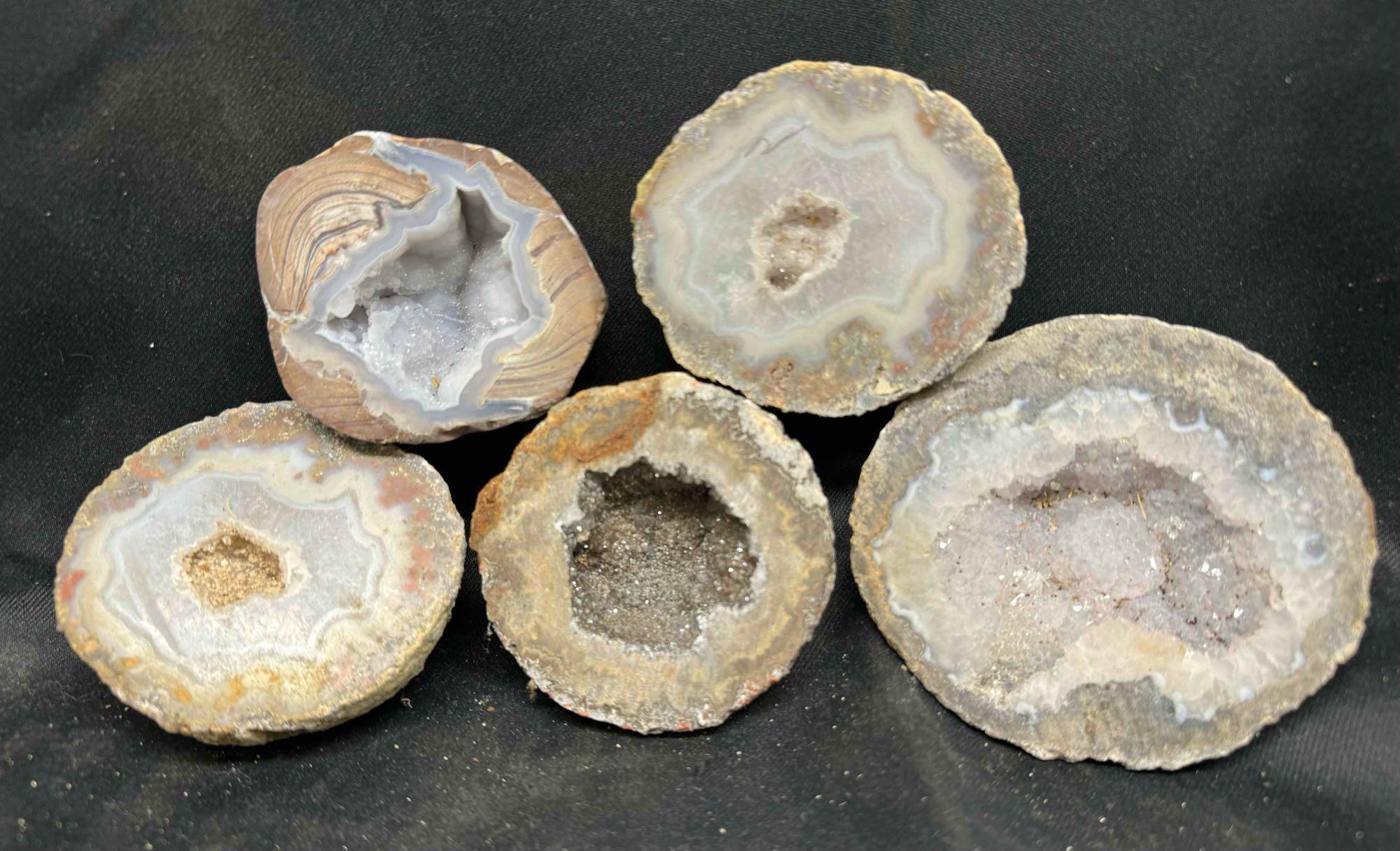 5 Geode Halves Specimens