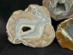 4 Geode Halves Specimens