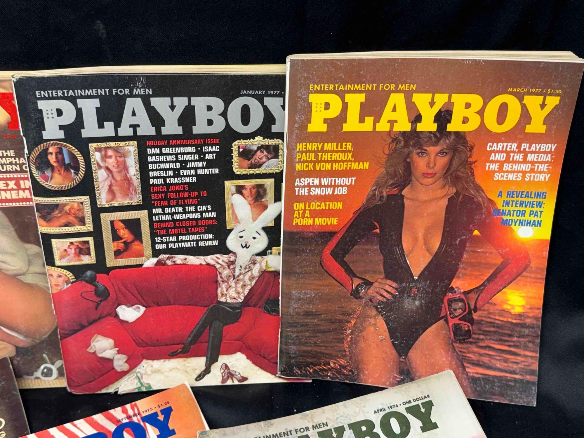 17 Vintage playboy magazines 1974-1978 Centerfolds