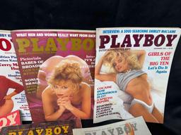 18 Vintage 1960s-1980s Olayboy Magazines Centerfolds