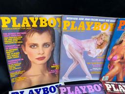 17 Vintage 1980s Playboy Magazines Centerfolds