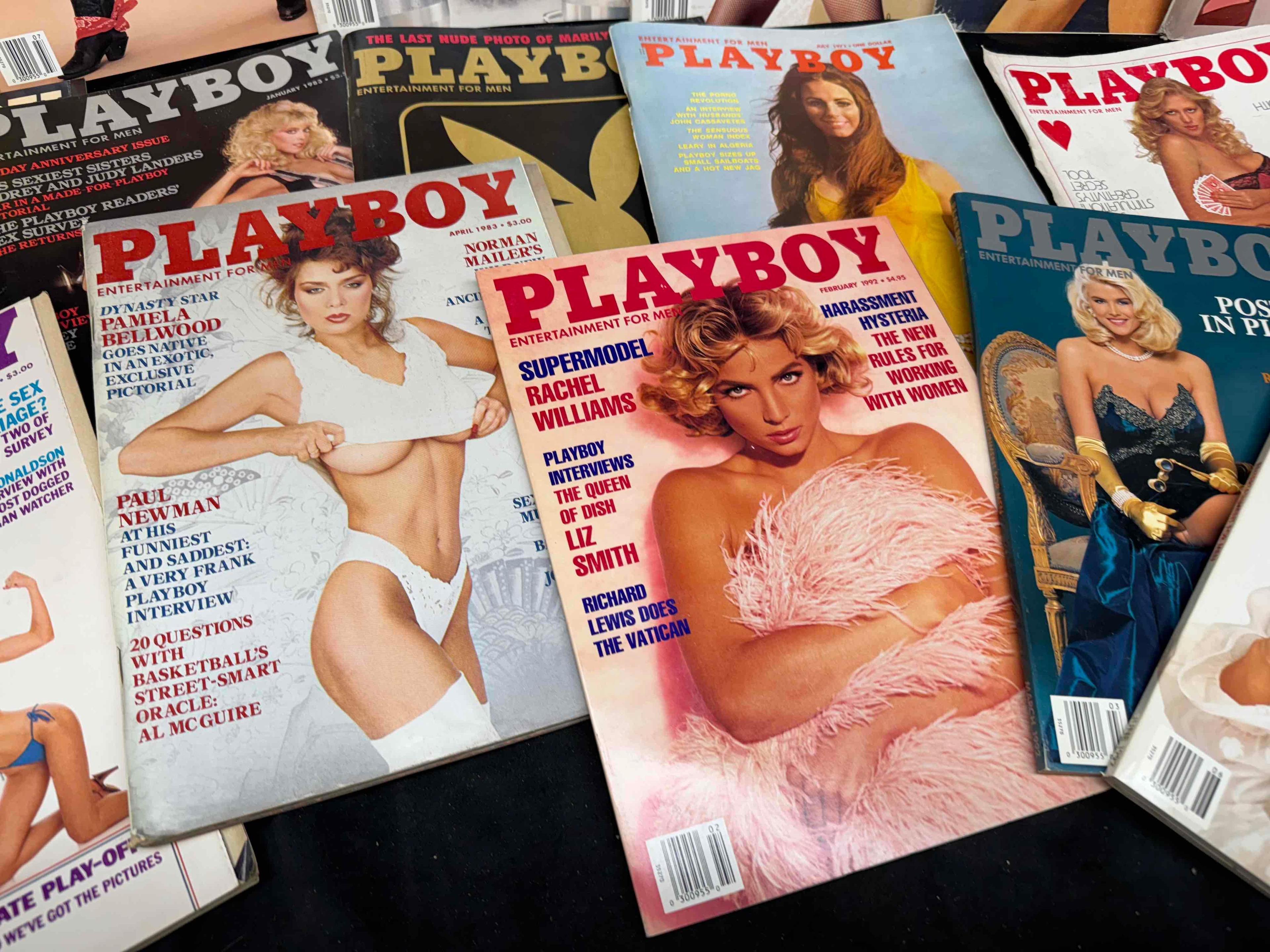 18 Vintage 1970s-1990s Playboy Magazines Crnterfolds