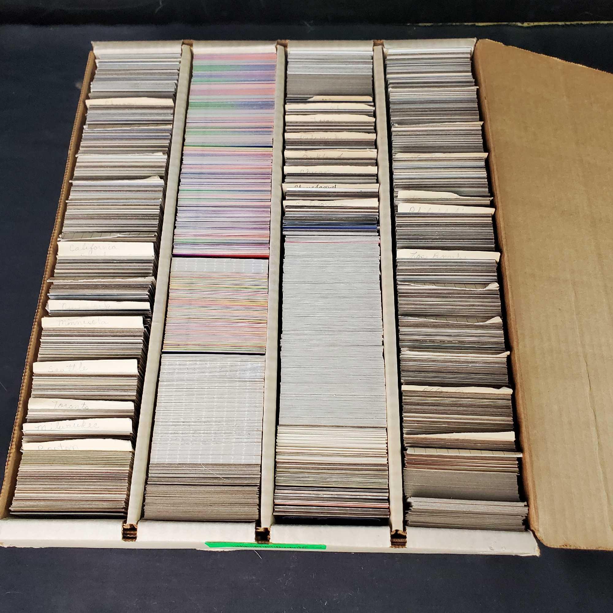 2000 count box 1980s baseball cards Topps Fleer Donruss