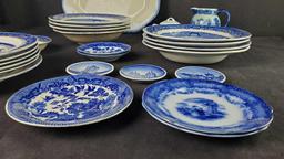 Lot of various dishware Wedgwood Maruta Occupied Japan Old Blue Ironstone