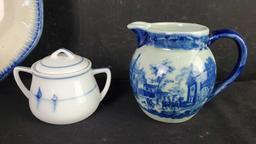 Lot of various dishware Wedgwood Maruta Occupied Japan Old Blue Ironstone