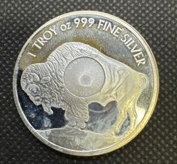 SMI 1 Troy Oz .999 Fine Silver Buffalo Bullion Coin