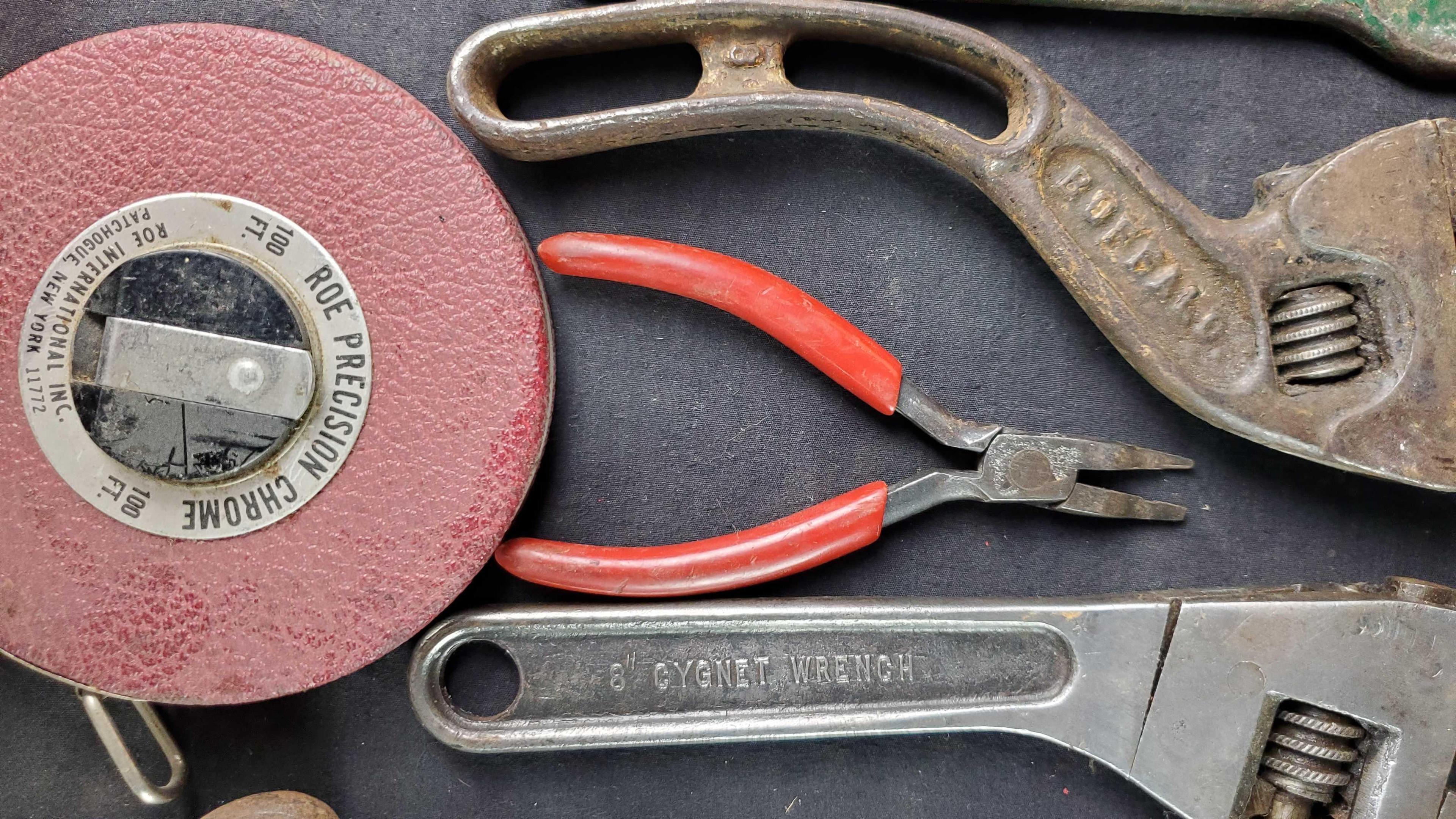 Small box of mostly vintage handtools Cygnet Mustang M. Klein and sons Buffalo