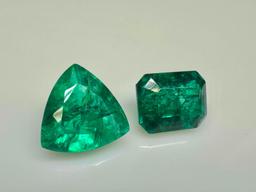 Great pair of Glowing Green Spinel Gemstones etheral 21.3ct Total