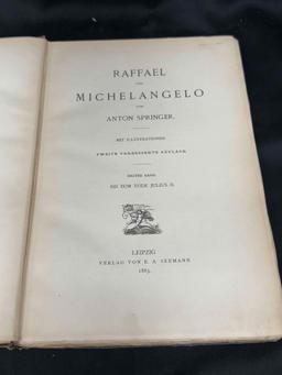 Antique Book Raffael Und Michelangelo 1883 A. Springer E.A. Seemann