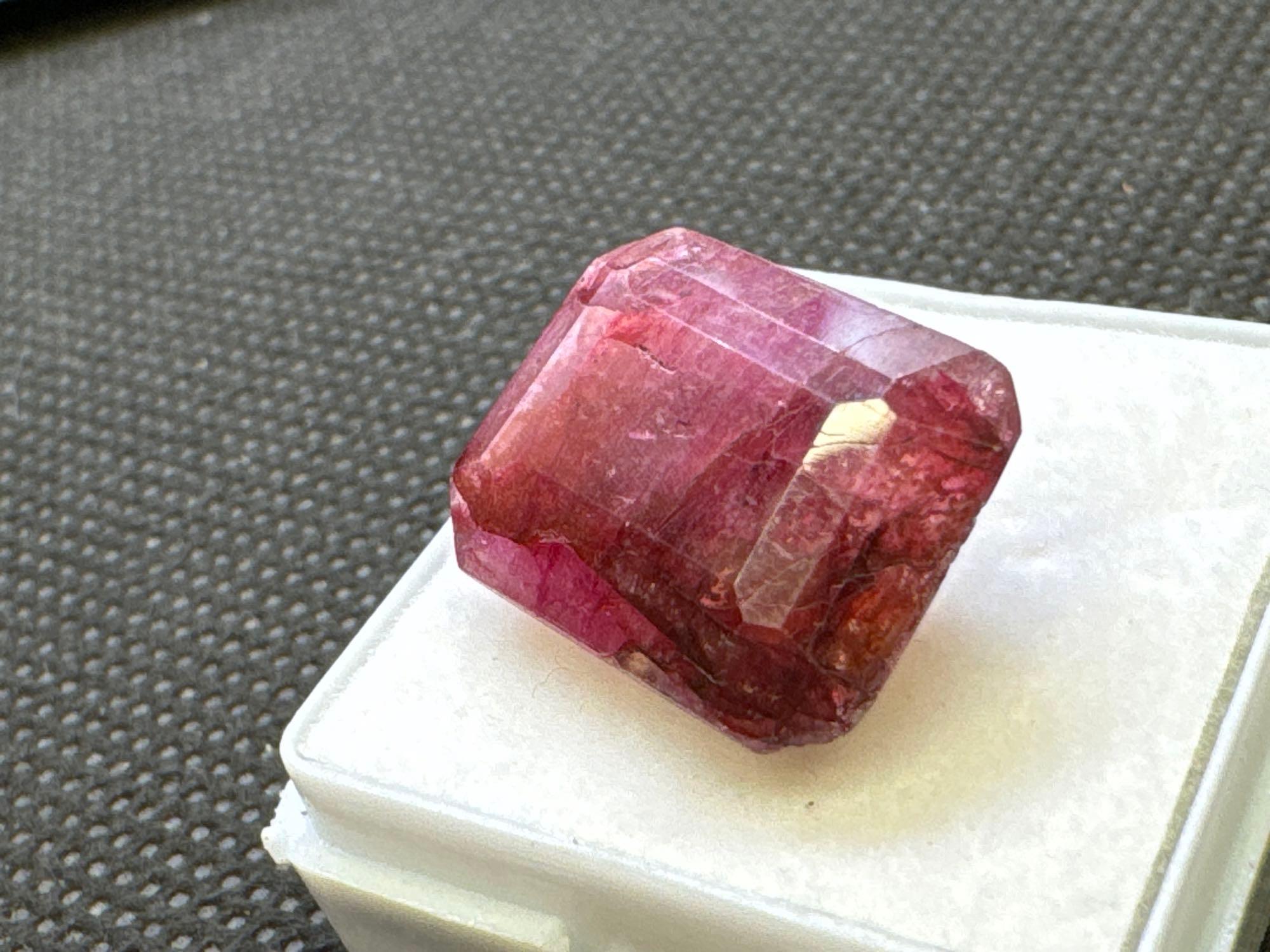 Emerald Cut Red Ruby Gemstone 14.85Ct