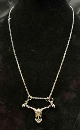 Unique Hanging Skeleton in Shackles Necklace