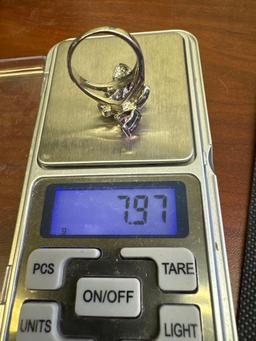Silver Amethyst Ring 7.97 Grams Size 8.5