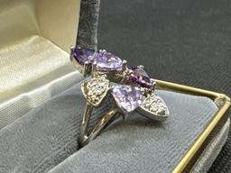 Silver Amethyst Ring 7.97 Grams Size 8.5
