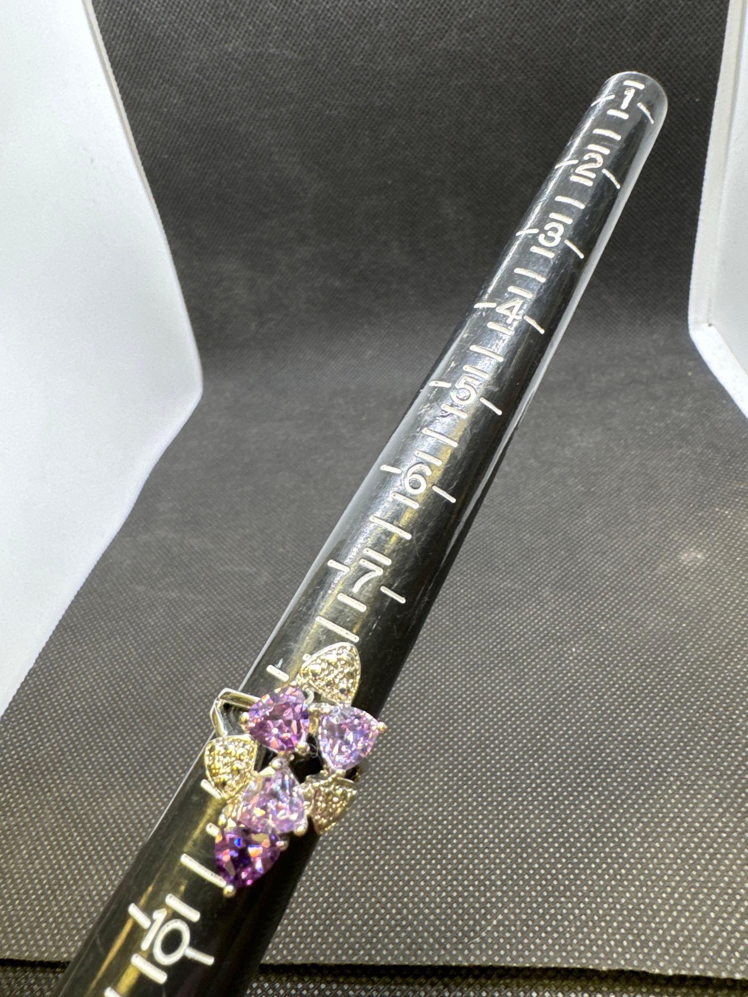 Silver Amethyst Ring 7.97 Grams Size 8.5