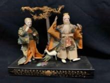 Antique Rare Ningyo Takasago Hina Old Japanese Couple