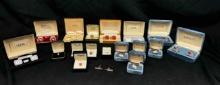 Large Lot of Designer Cufflinks, Pins, Tor Clips, Dante, Swank more