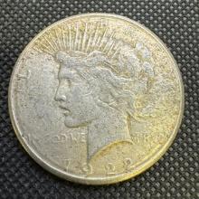 1922 Silver Peace Dollar 90% Silver Coin